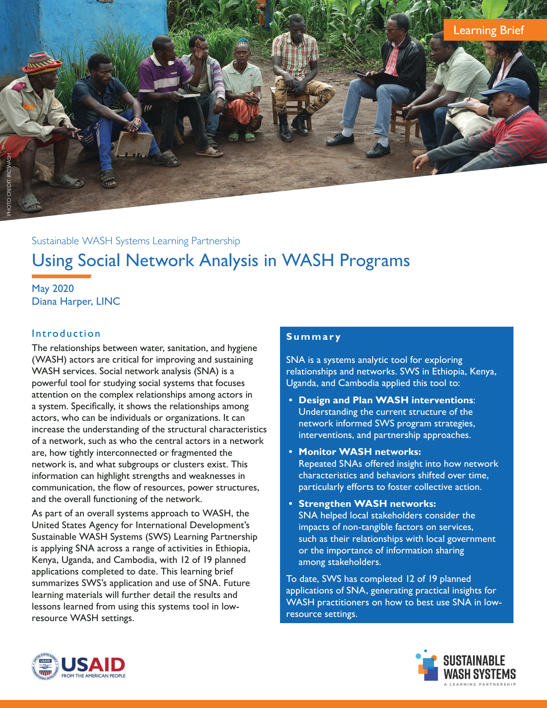 Using Social Network Analysis in WASH
