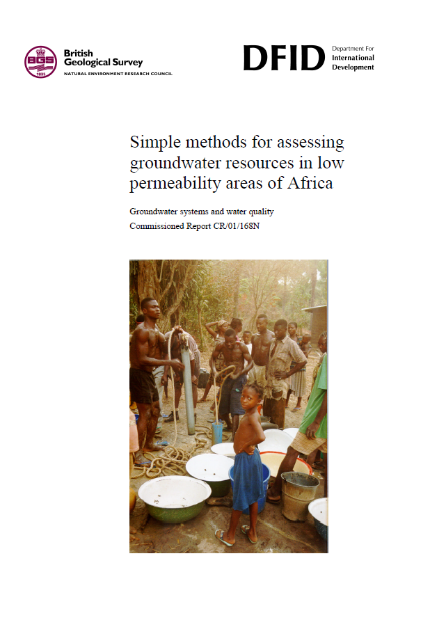 Cover of report on Simple Methods for assessing groundwater resources in low permeability areas of Africa