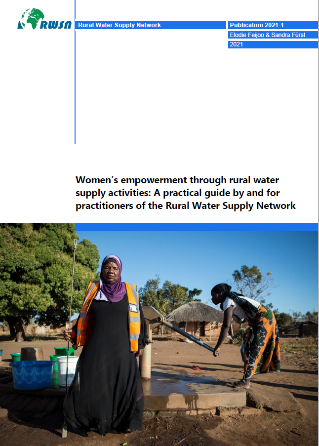 Cover page of RWSN resource on Women's Empowerment through rural water supply activities