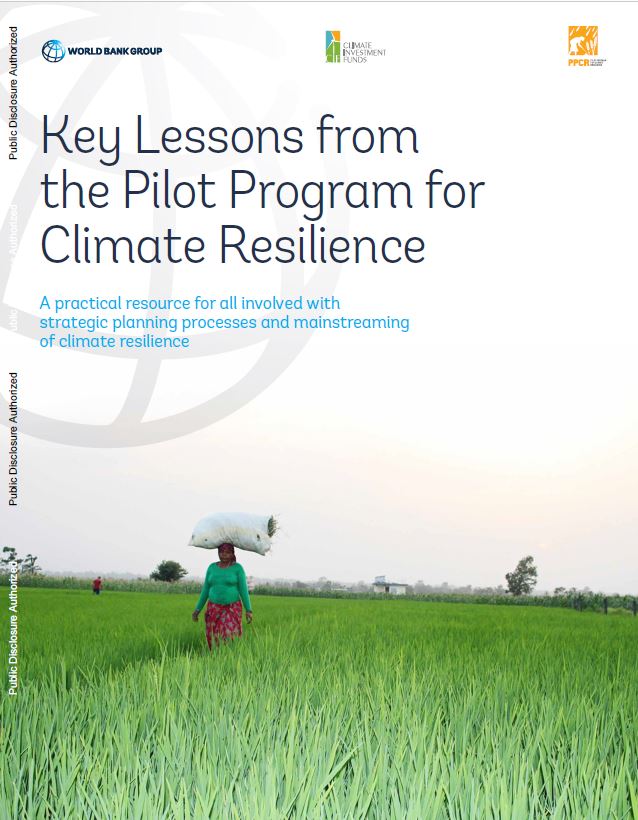 Cover page of World Bank report on Key Lessons from the PPCR Project