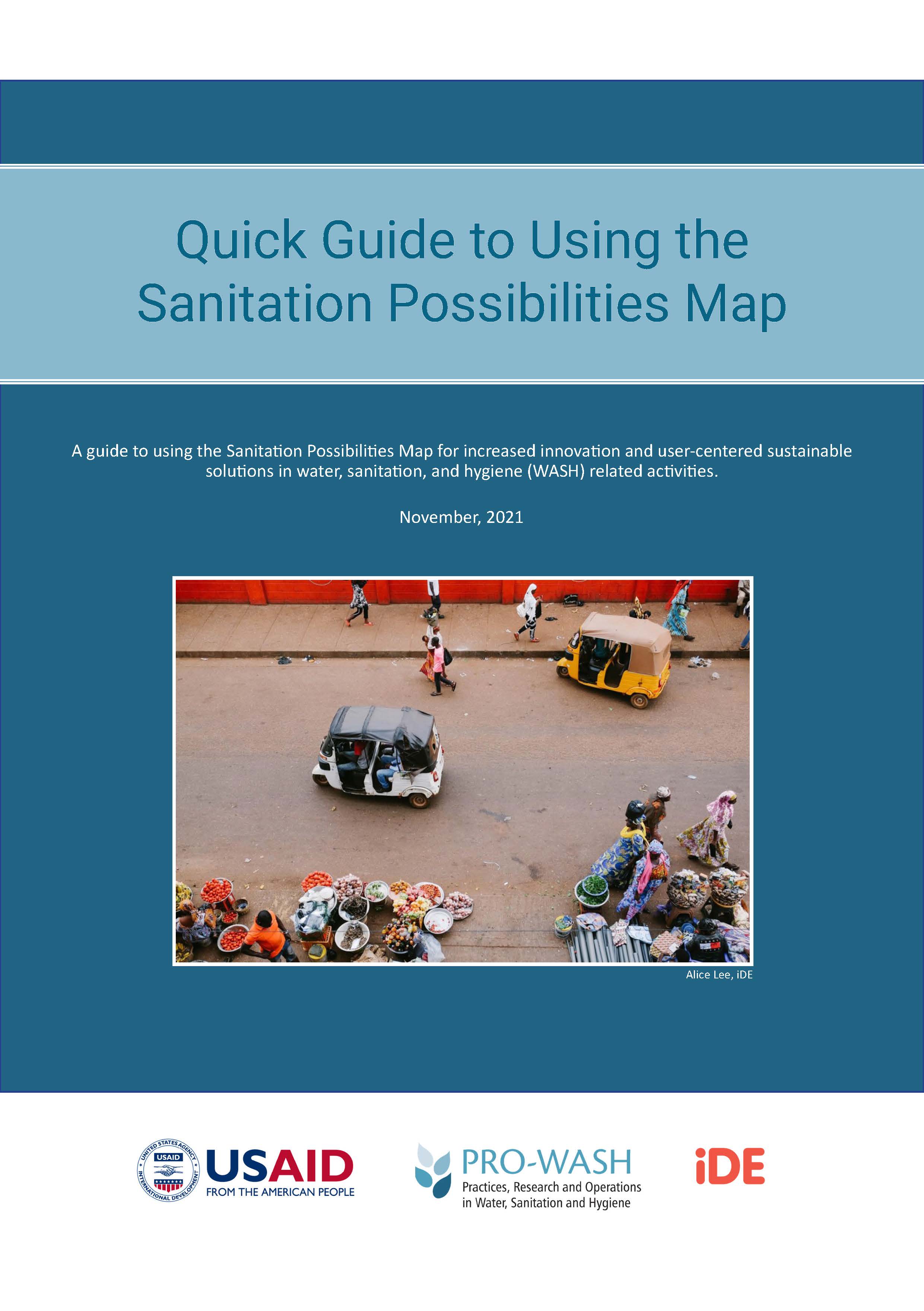 Cover-page for Sanitation Possibilities Map