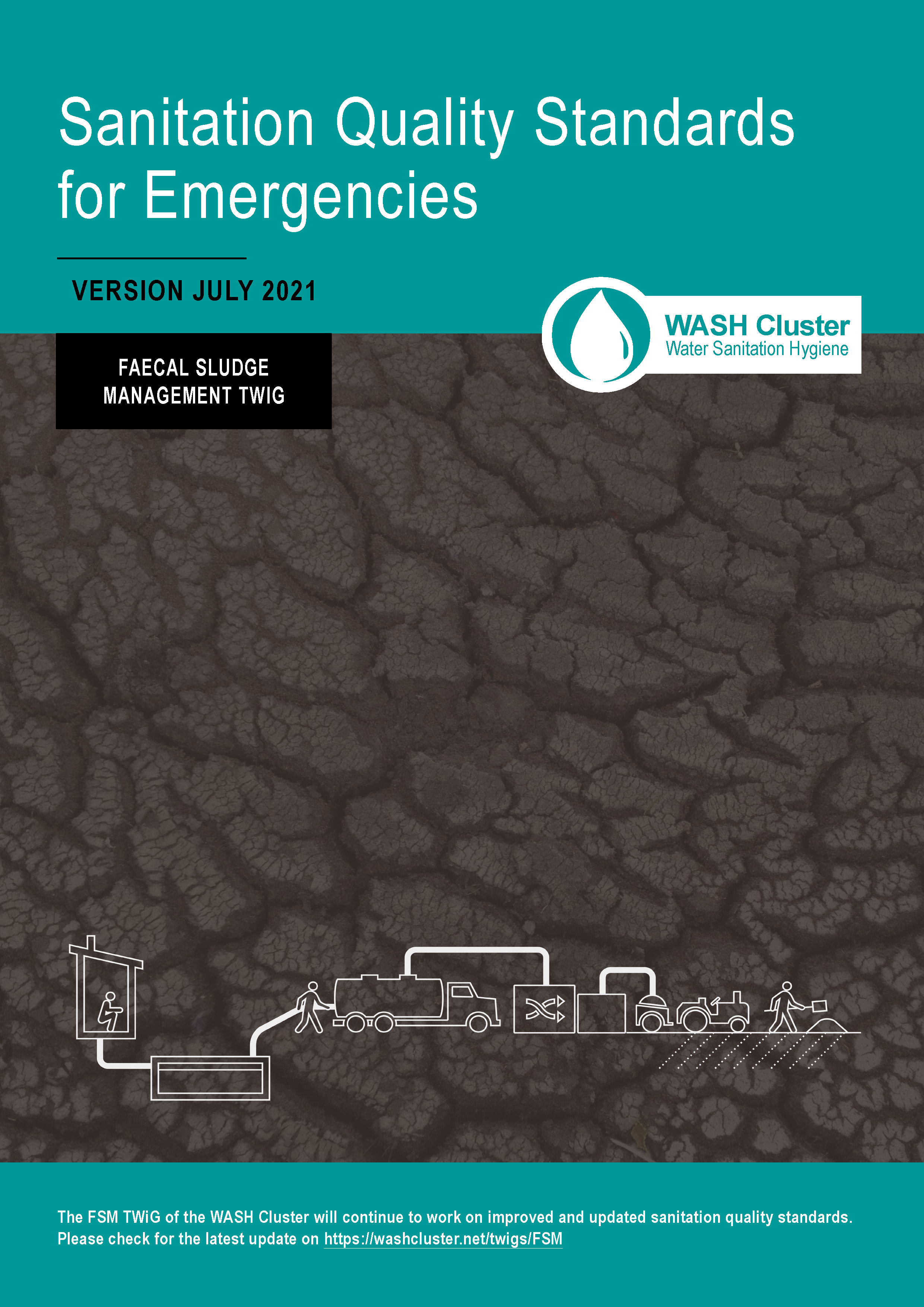 Cover page for Faecal Sludge Management Sanitation Standards for Emergencies