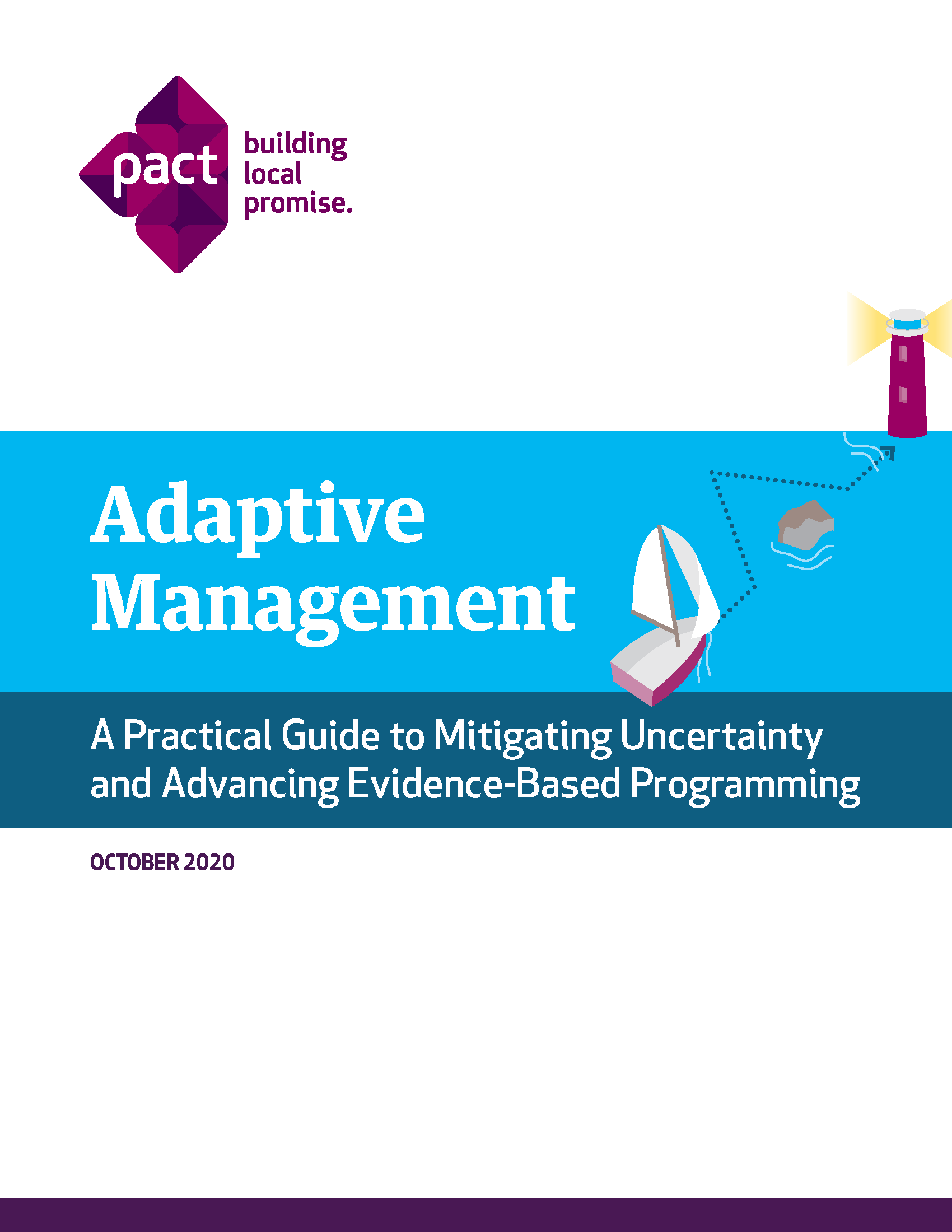 Cover page for Adaptive management: A practical guide to mitigating uncertainty and advancing evidence-based programming