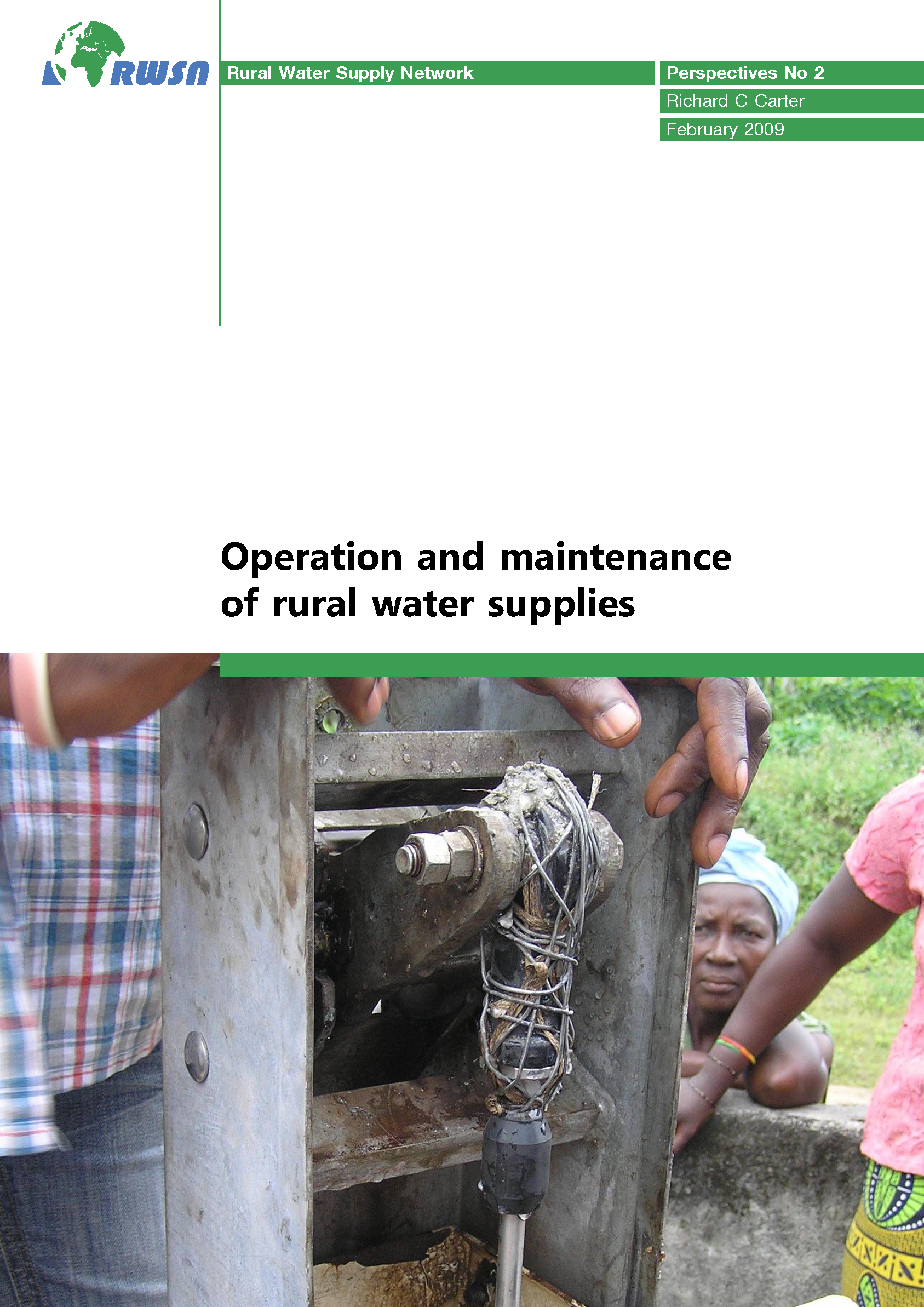 Cover page for Operation and Maintenance of Rural Water Supplies