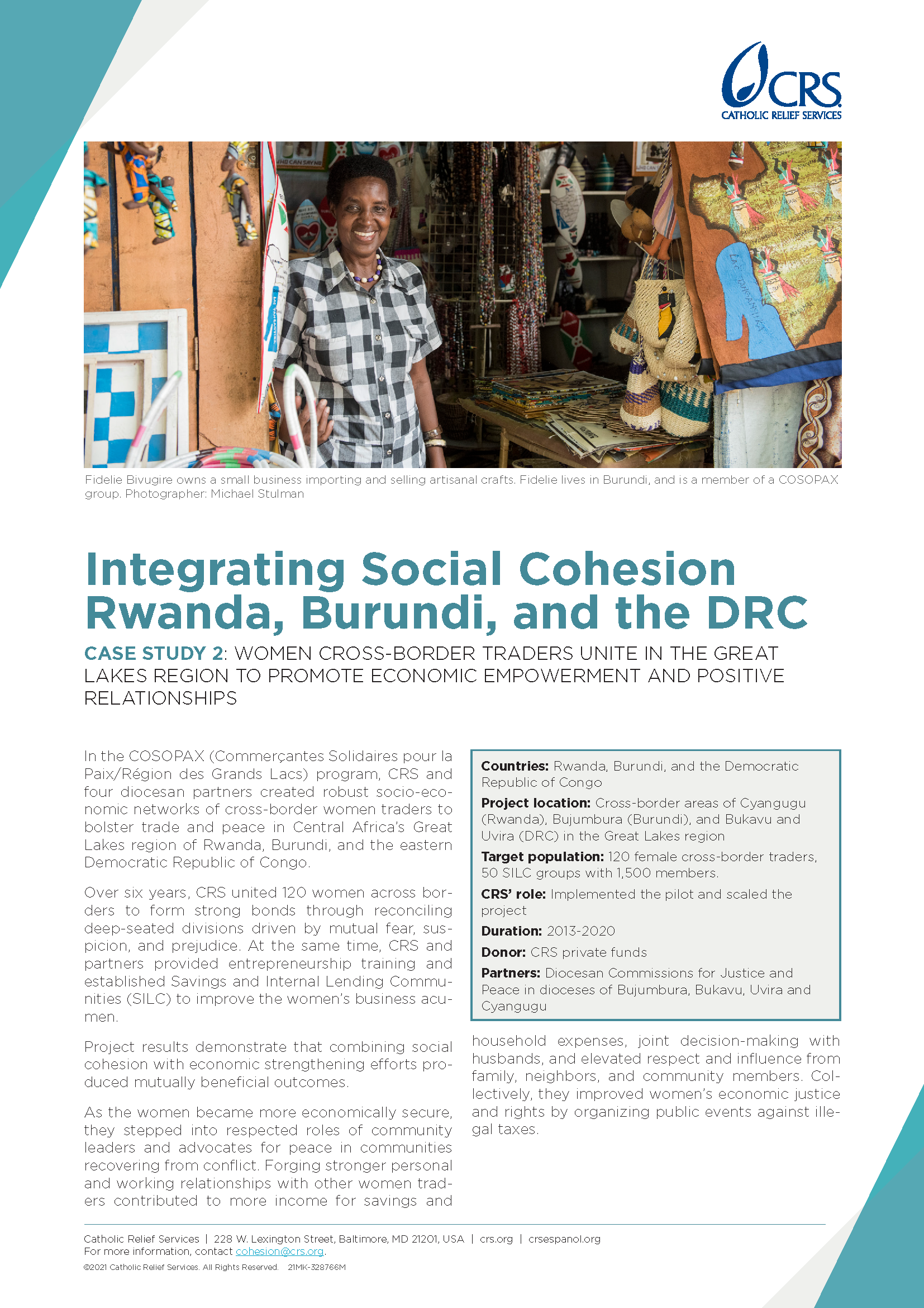 Cover page for Enhancing Outcomes by Integrating Social Cohesion & Justice