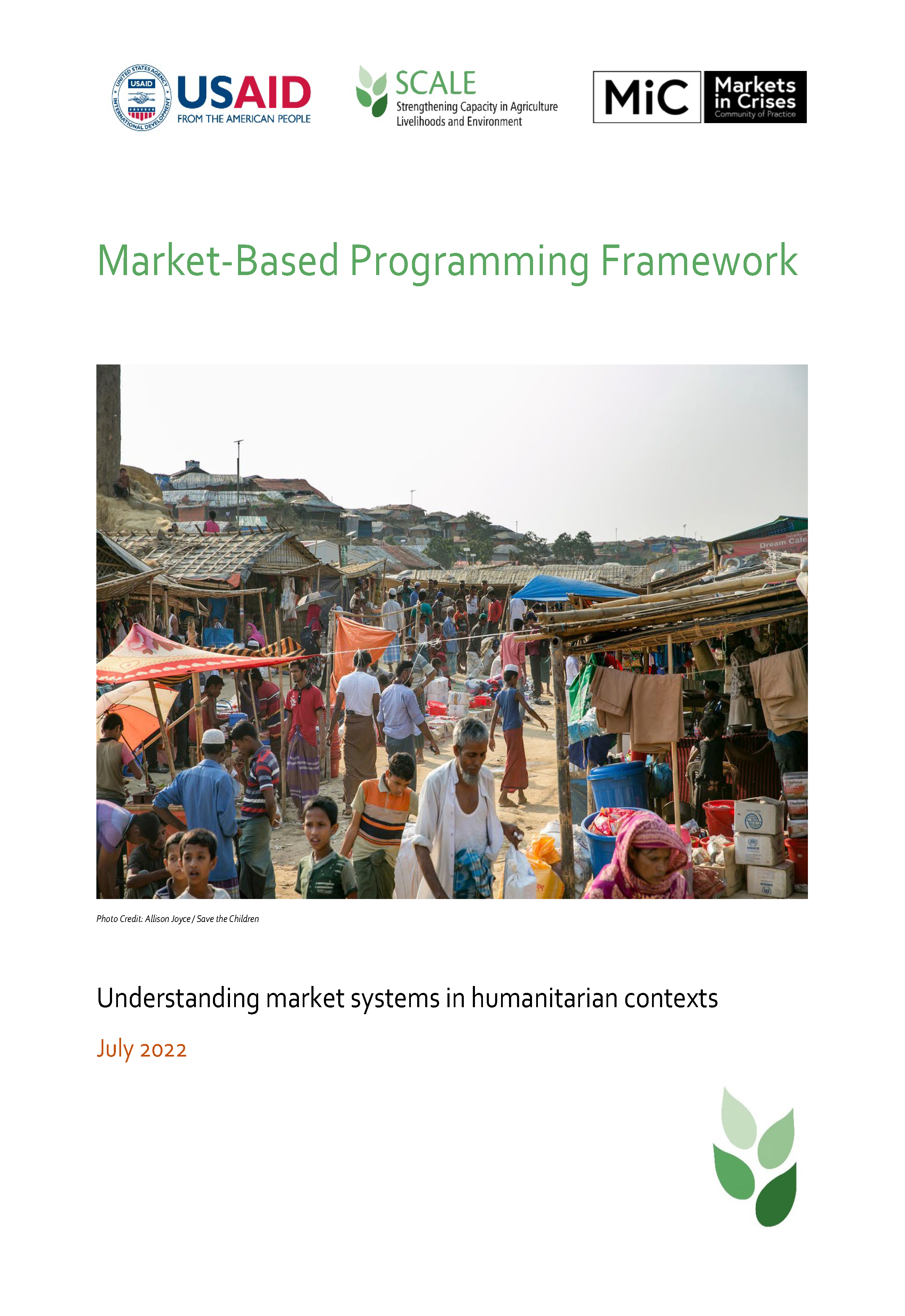 Cover page for Market-Based Programming Framework