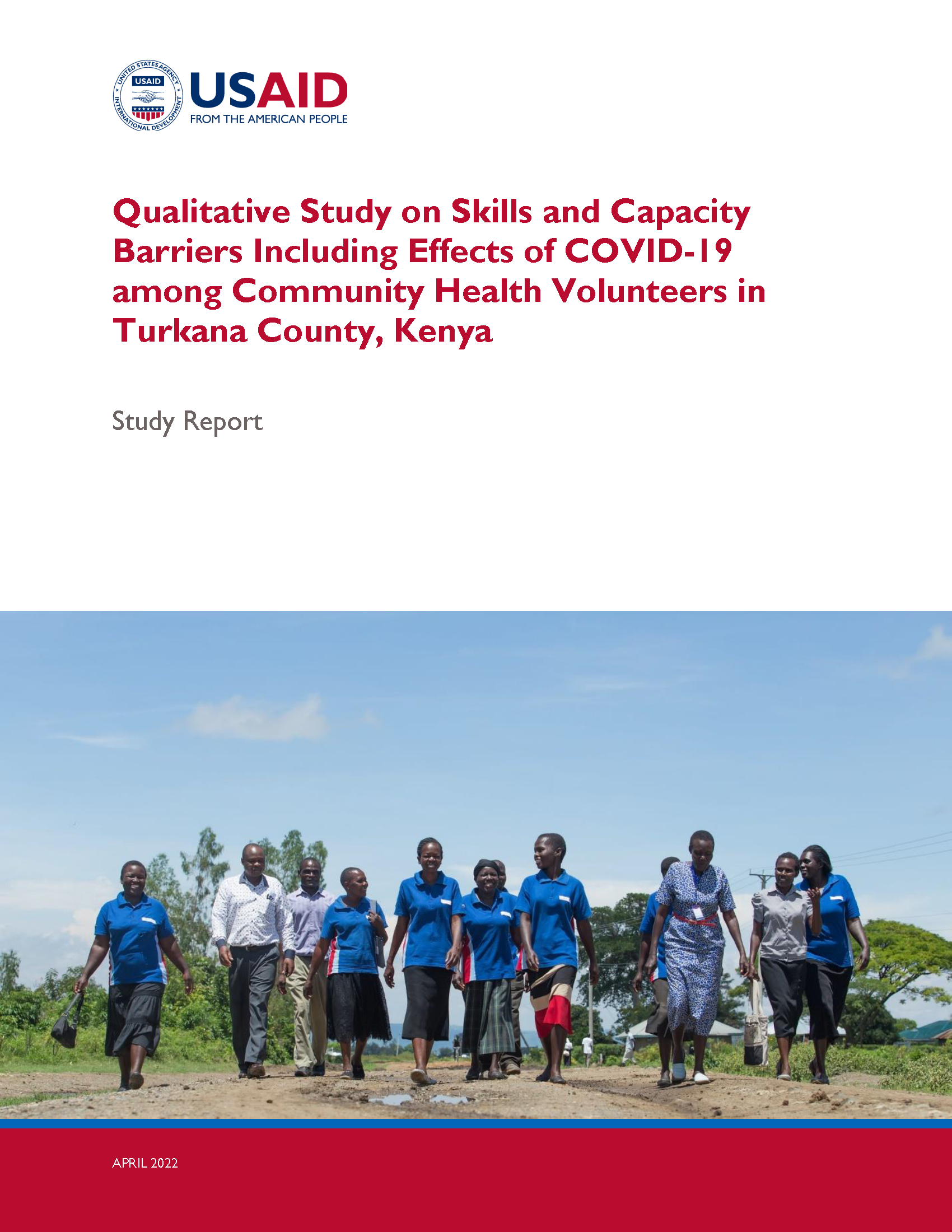 Cover page for Qualitative Study on Skills and Capacity Barriers in Turkana County, Kenya: Study Report