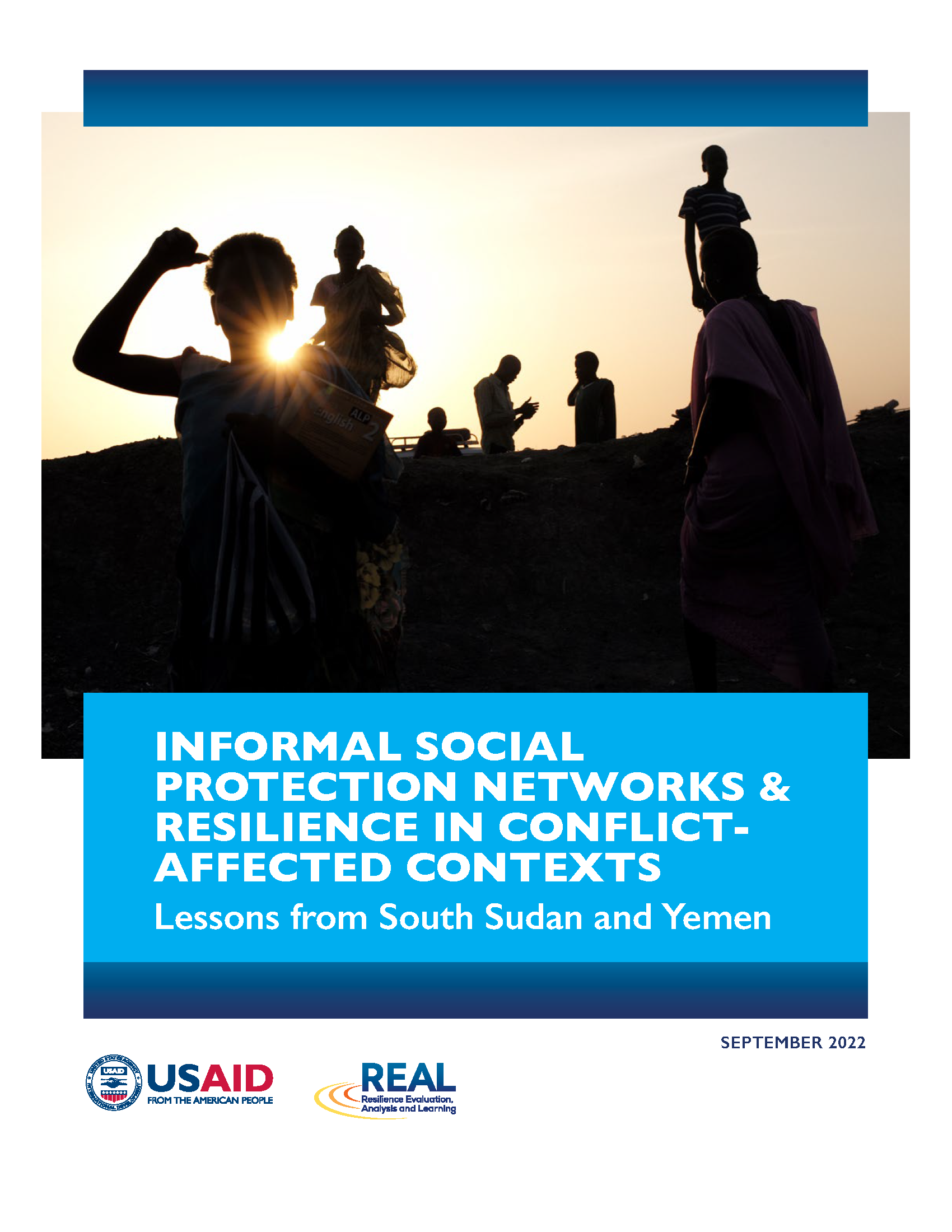 Cover page of report - Informal Social Protection Networks & Resilience in Conflict-Affected Contexts: Lessons from South Sudan and Yemen