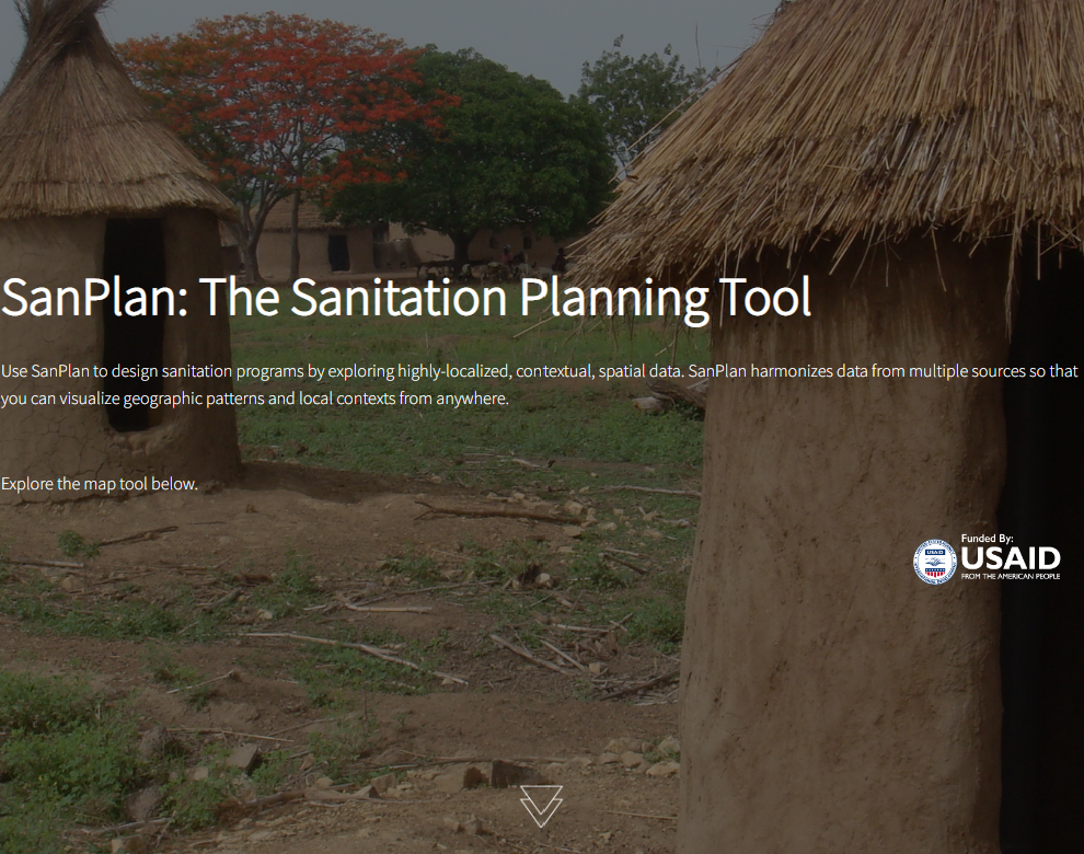 Screenshot of SanPlan: The Sanitation Planning Tool