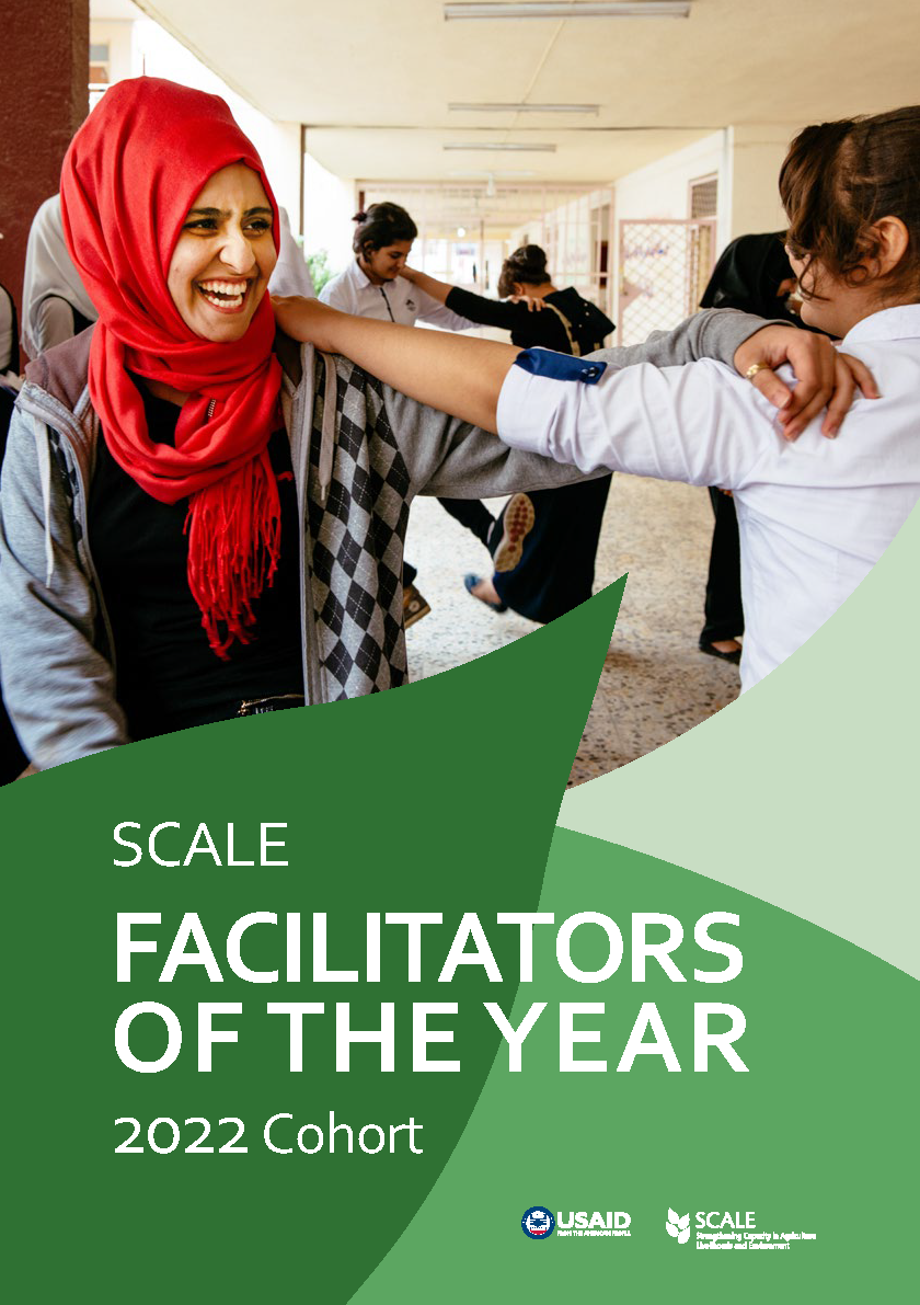 Front cover of SCALE Facilitators of the Year 2022 Cohort Brief