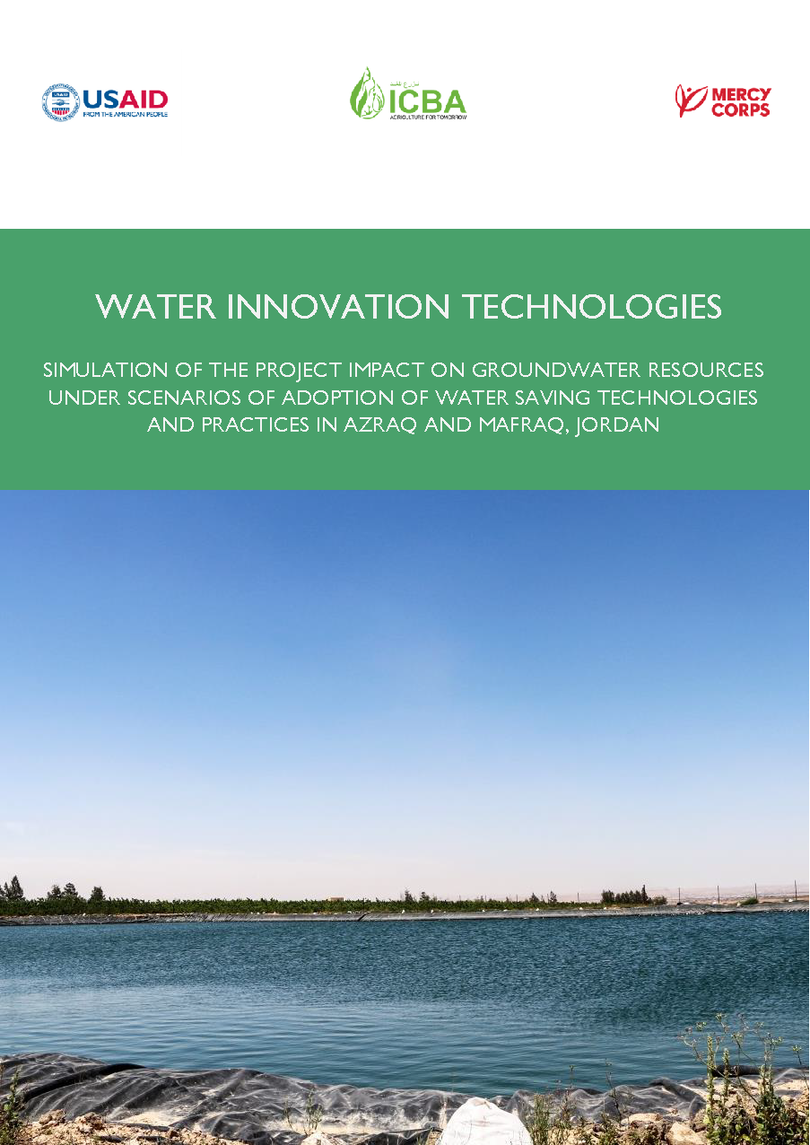 Cover page for Impact on Groundwater in Jordan to Water Savings Technologies