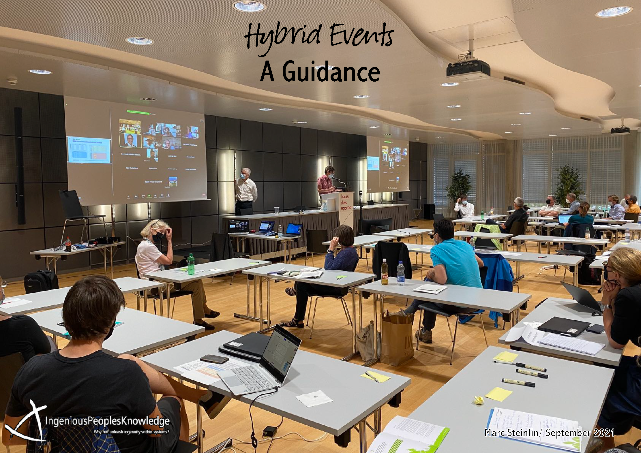 An image of the cover page of the "Hybrid Events: A Guidance" resource