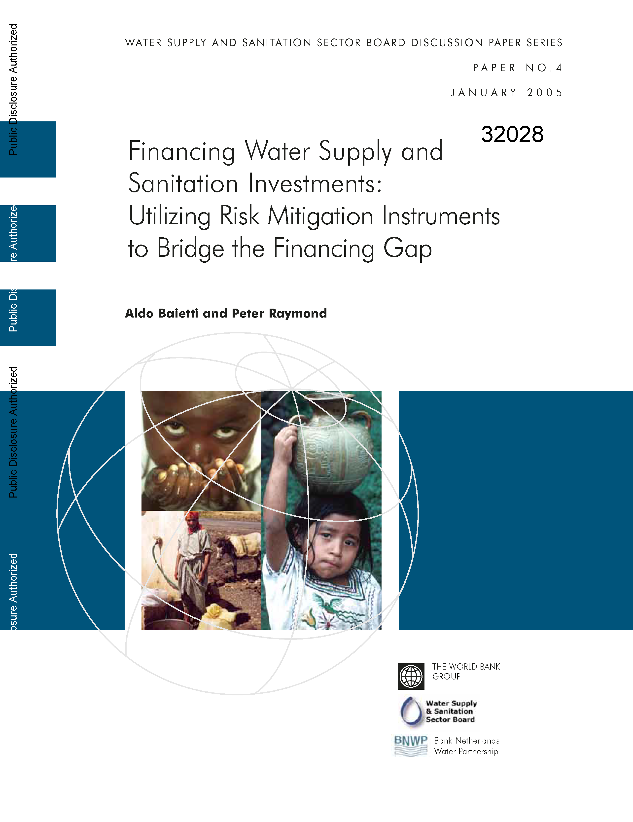 Cover page for Financing Water Supply and Sanitation Investments: Utilizing Risk Mitigation Instruments to Bridge the Financing Gap