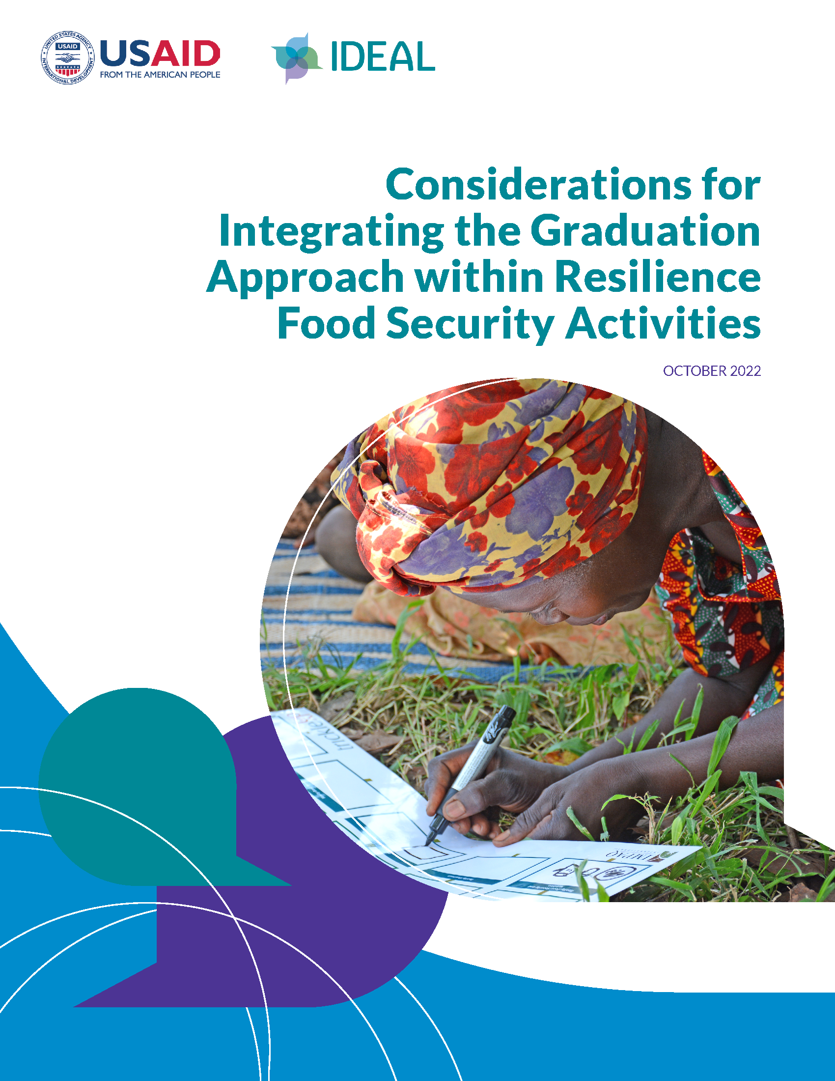Cover page for Considerations for Integrating the Graduation Approach within Resilience Food Security Activities