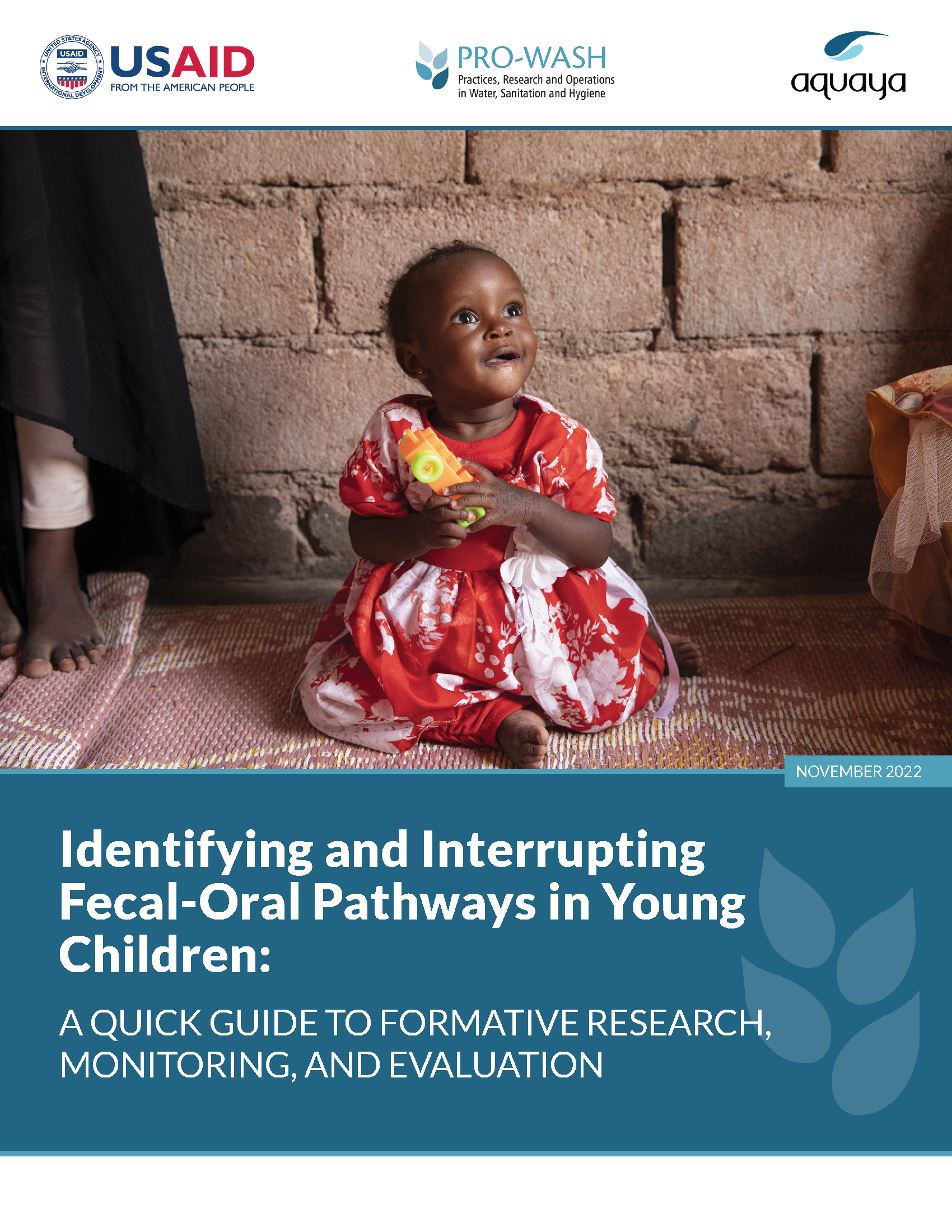 Cover page for Identifying and Interrupting Fecal-Oral Pathways in Young Children
