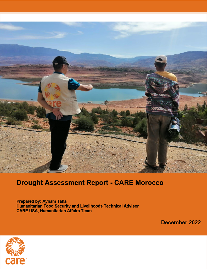 Cover page for Drought Assessment Report Care Morocco