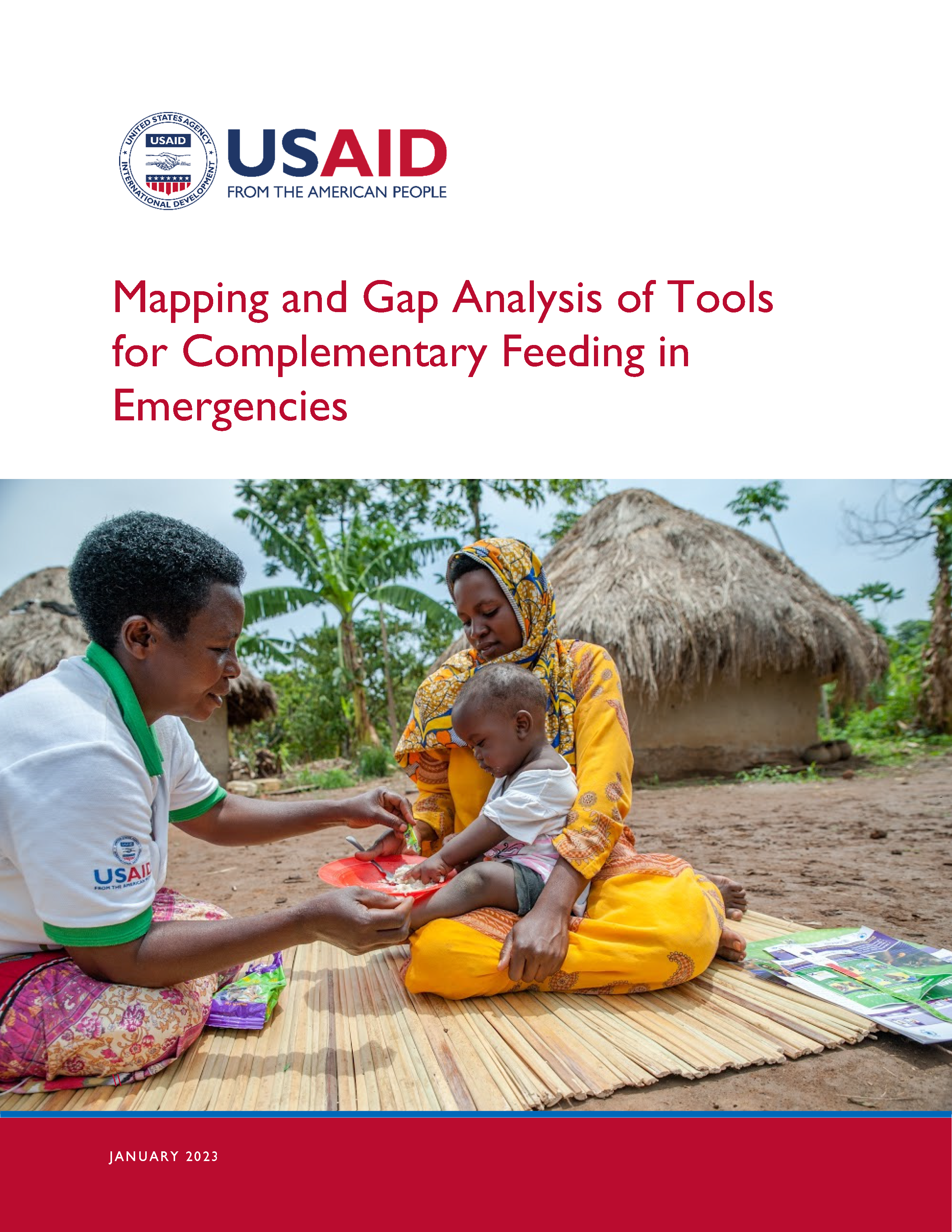 Cover page for Mapping and Gap Analysis of Tools for Complementary Feeding in Emergencies