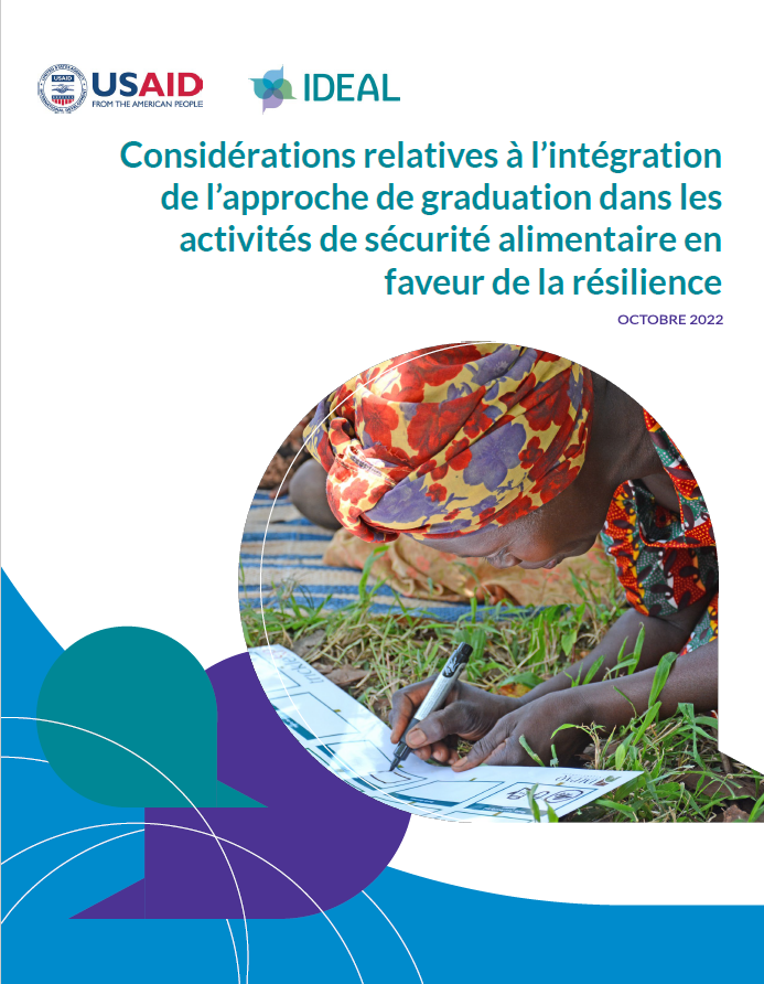 Cover page for Considérations relatives à l’intégration de l’approche de graduation dans les activités de sécurité alimentaire en faveur de la résilience