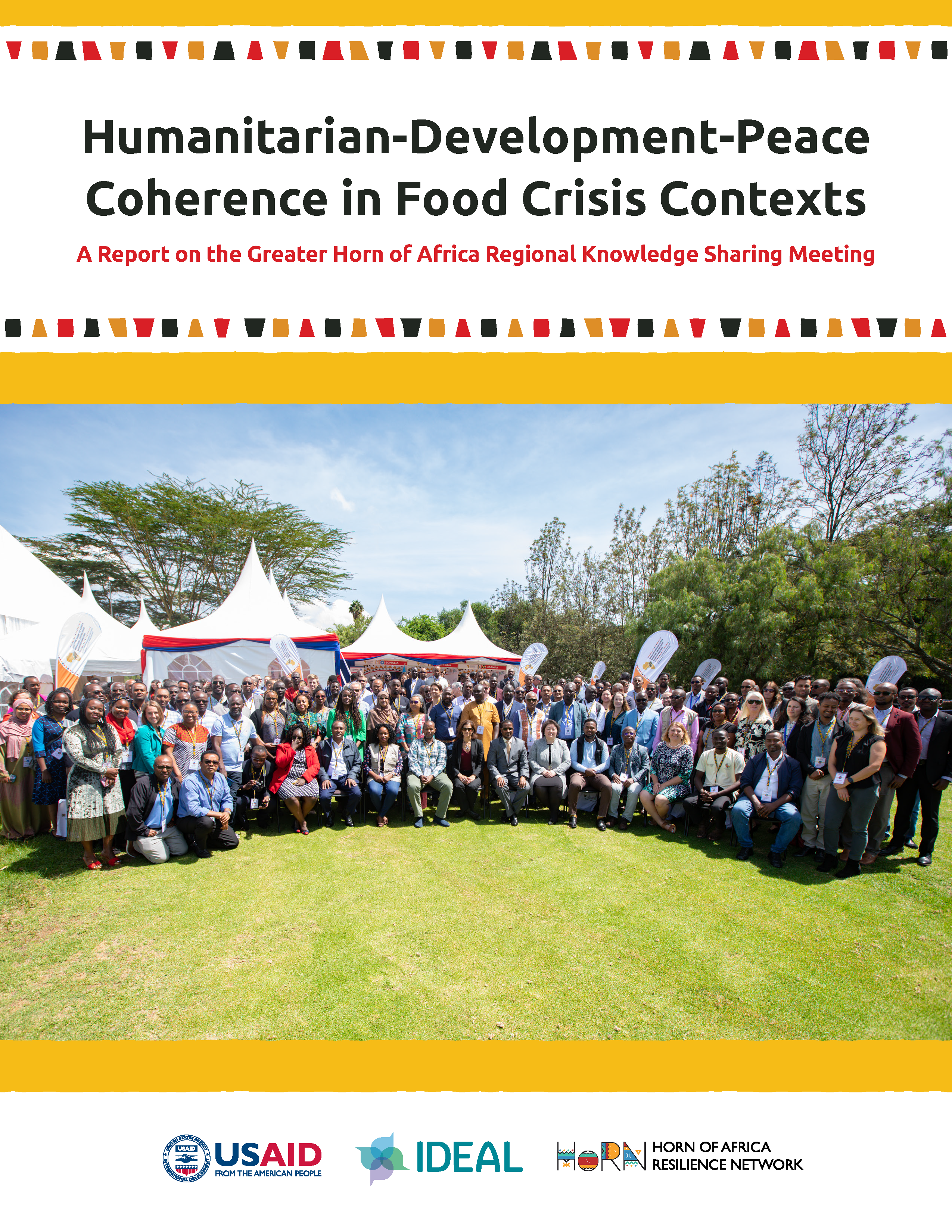 Cover page for Humanitarian-Development-Peace Coherence in Food Crisis Contexts A Report on the Greater Horn of Africa Regional Knowledge Sharing Meeting