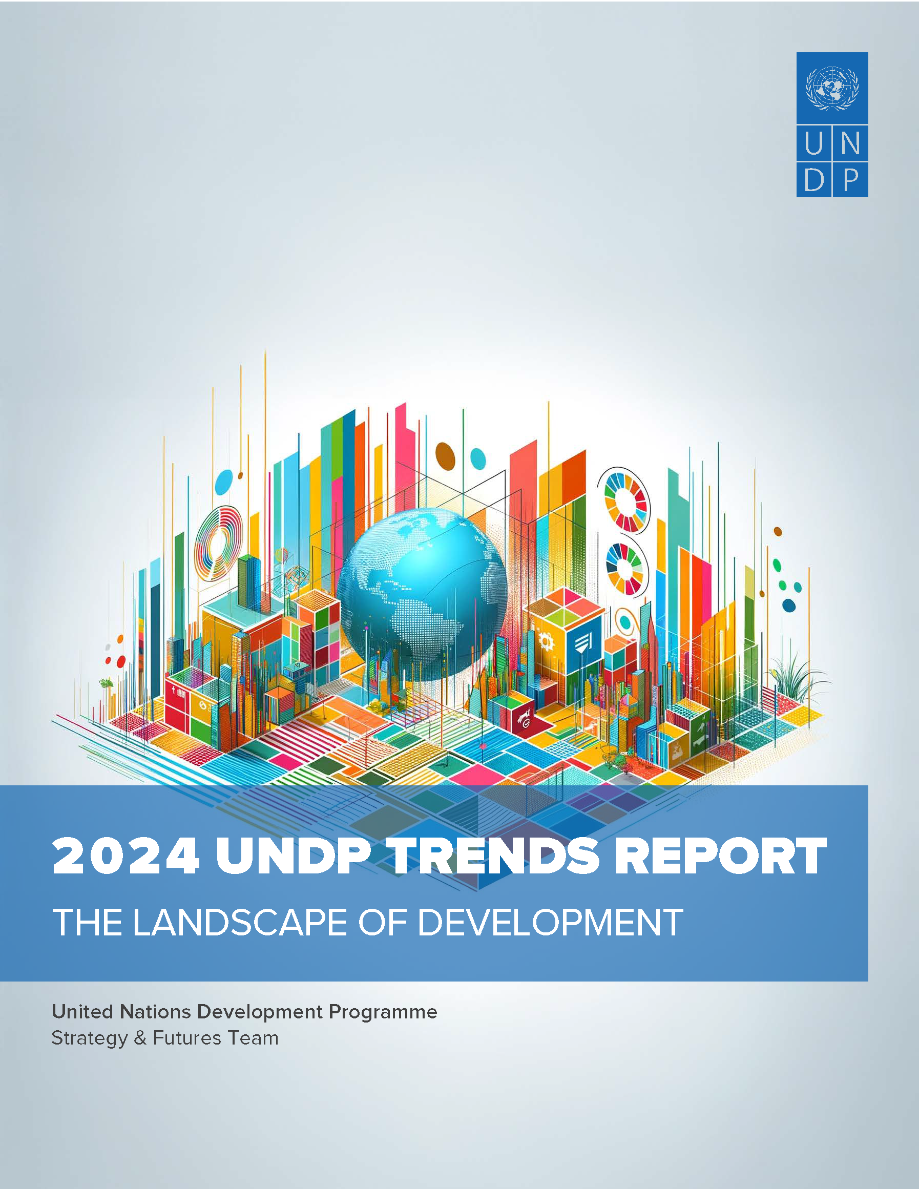 Cover page for 2024 UNDP Trends Report: The Landscape of Development