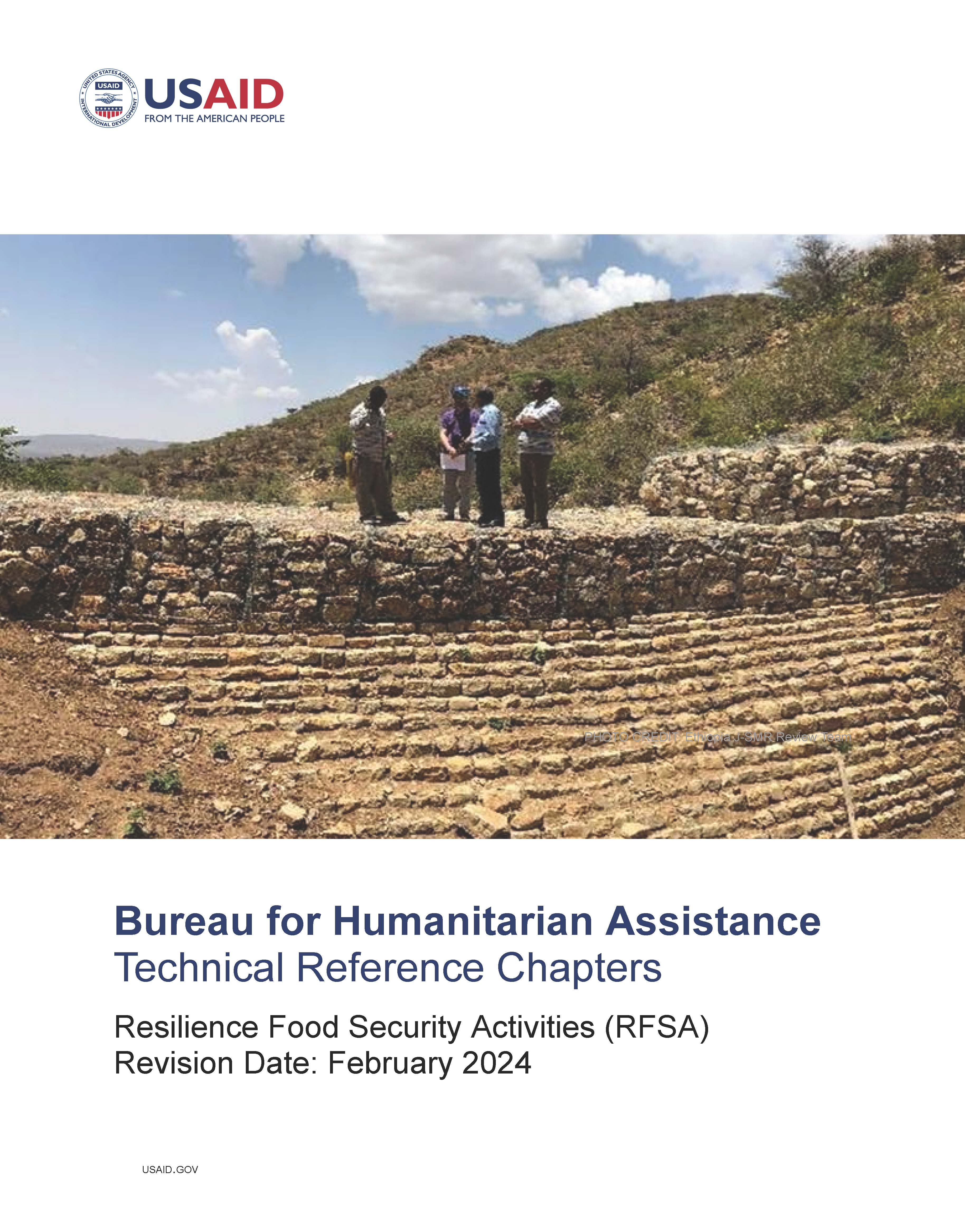 Cover page of USAID BHA RFSA Technical References