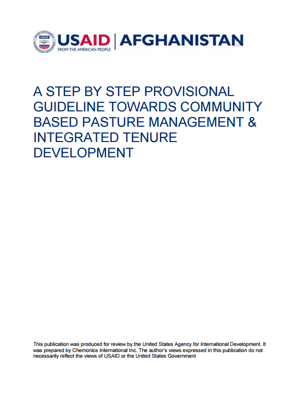 Download Resource: A Step-by-Step Provisional Guideline Towards Community-Based Pasture Management and Integrated Development