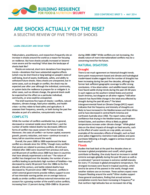 Download Resource: Are Shocks Actually on the Rise? A Selective Review of Five Types of Shocks