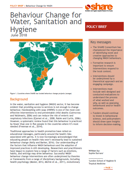 Download Resource: Behavior Change for Water, Sanitation and Hygiene by SHARE