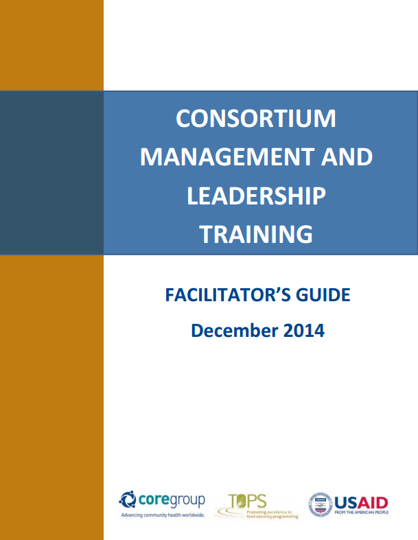 Download Resource: Consortium Management and Leadership Training Facilitator's Guide