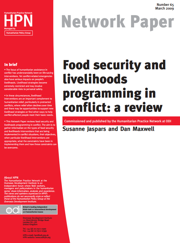 Download Resource: Food Security and Livelihoods Programming in Conflict: A Review
