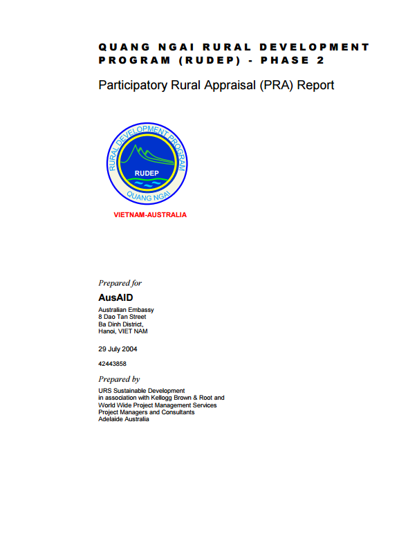 Download Resource: Participatory Rural Appraisal (PRA) Report