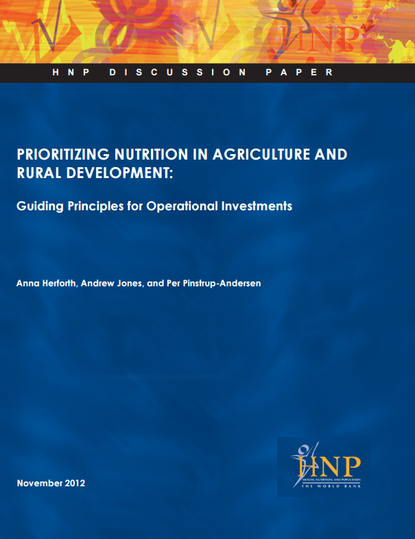 Download Resource: Prioritizing Nutrition in Agriculture and Rural Development