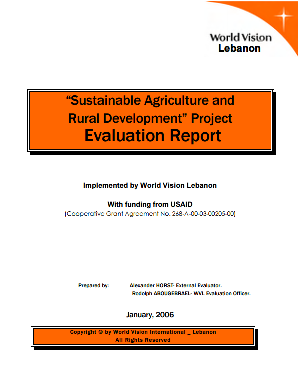 Download Resource: Sustainable Agriculture and Rural Development Project: Evaluation Report