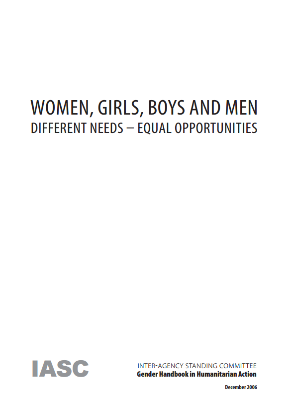 Download Resource: Women, Girls, Boys and Men: Different Needs, Equal Opportunities