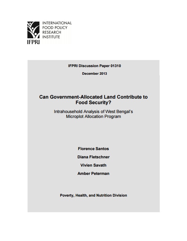 Download Resource: Can Government-Allocated Land Contribute to Food Security?
