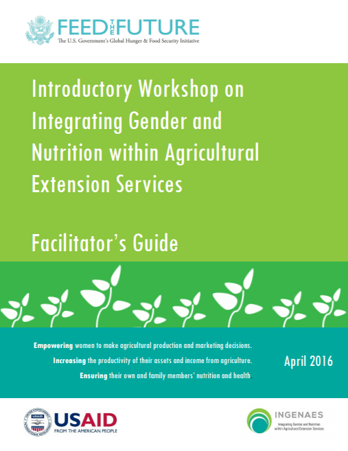 Download Resource: Introductory Workshop on Integrating Gender and Nutrition within Agricultural Extension Services