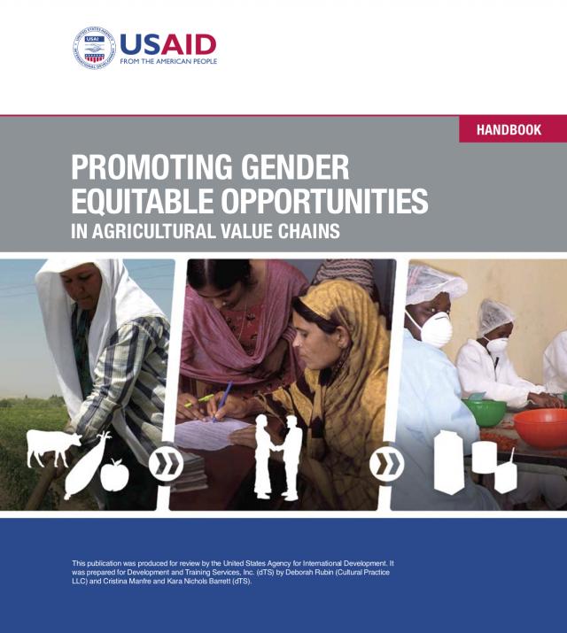 Promoting Gender Equitable Opportunities in Agricultural Value Chains Handbook