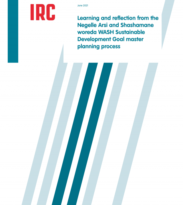 Learning paper cover page. The page has six teal stripes running diagonally across the page. At the top is the IRC logo and the title of the report.