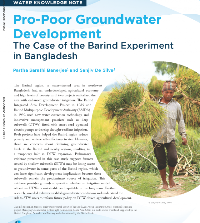 Cover-page for Pro-Poor Groundwater Development report