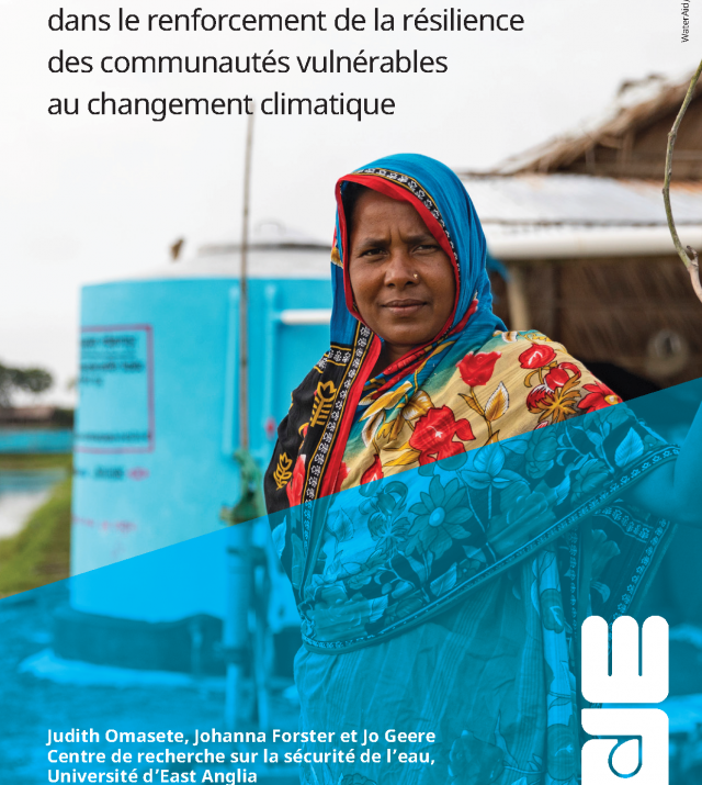 Page de couverture du rapport Le Rôle des Services Eau, Assainissement, et Hygiène dans le Renforcement de la Résilience des Communautés Vulnérables au Changement Climatique