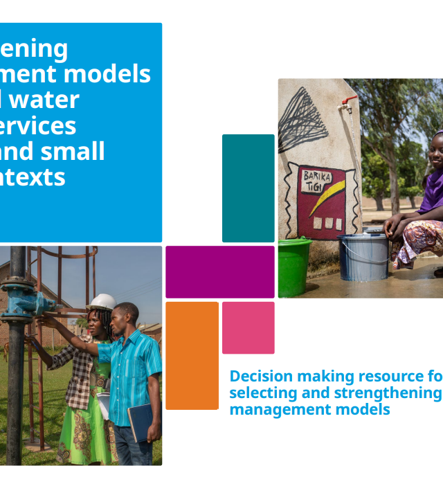 Cover page for Piped water supply services: strengthening management models in rural and small town contexts