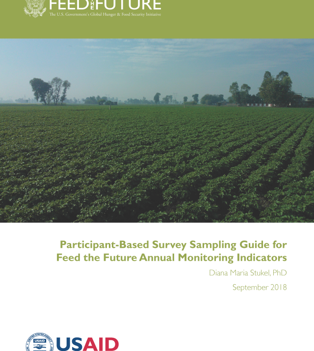 Cover page for Participant-Based Survey Sampling Guide for Feed the Future Annual Monitoring Indicators 