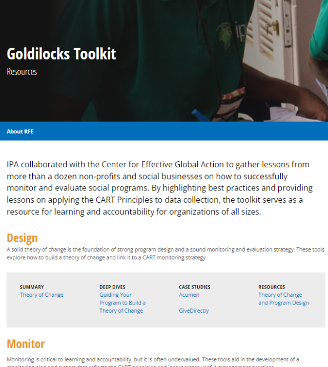 Screenshot of Goldilocks Toolkit