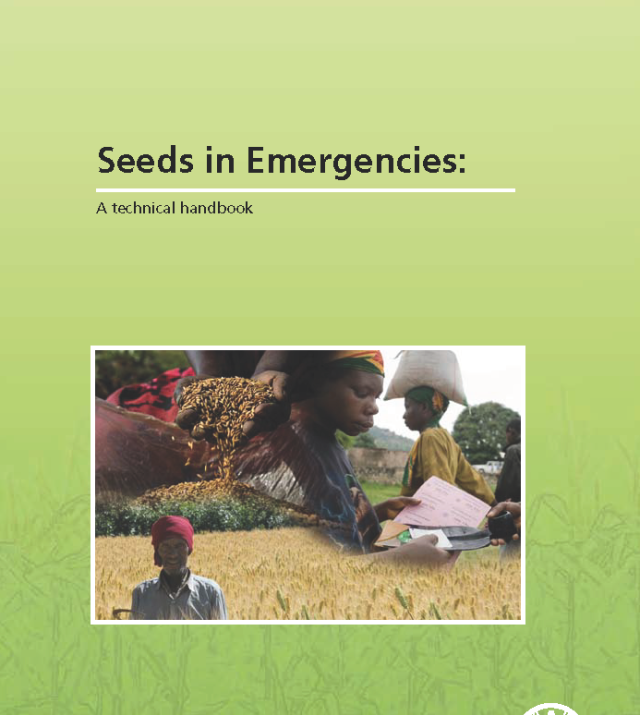 Cover page for Seeds in Emergencies: a technical handbook