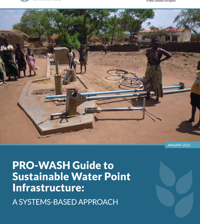 Cover page for PRO-WASH Guide to Sustainable Water Point Infrastructure: A Systems-Based Approach