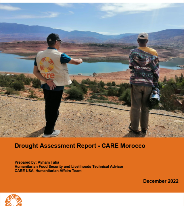 Cover page for Drought Assessment Report Care Morocco