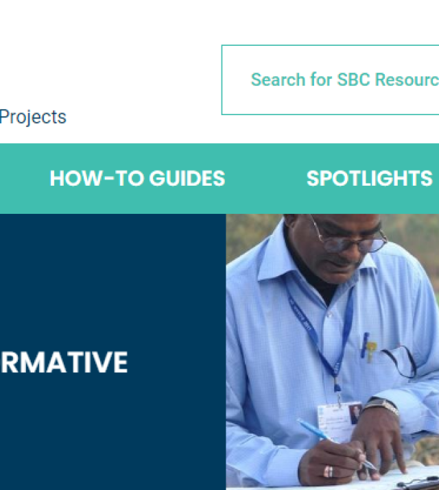 Screenshot of the How To Conduct Qualitative Formative Research Landing Page feature an image of a man and a woman filling out a form.