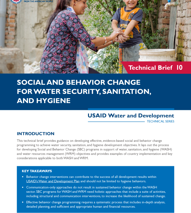 Social and Behavior Change for Water Security, Sanitation, and Hygiene