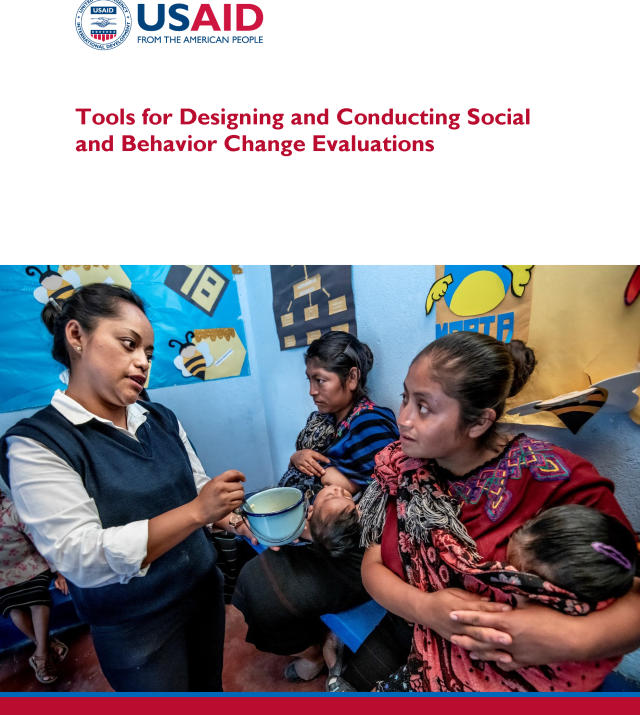 Cover page for Tools for Designing and Conducting Social and Behavior Change Evaluations