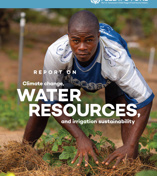 Cover page for Report on Climate Change, Water Resources, and Irrigation Sustainability